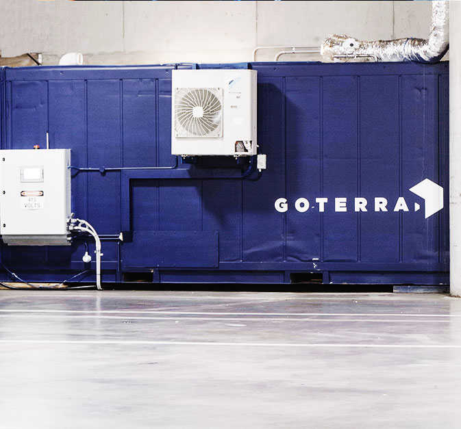 Goterra's Modular Biological Services (MIB unit on site at Lendlease